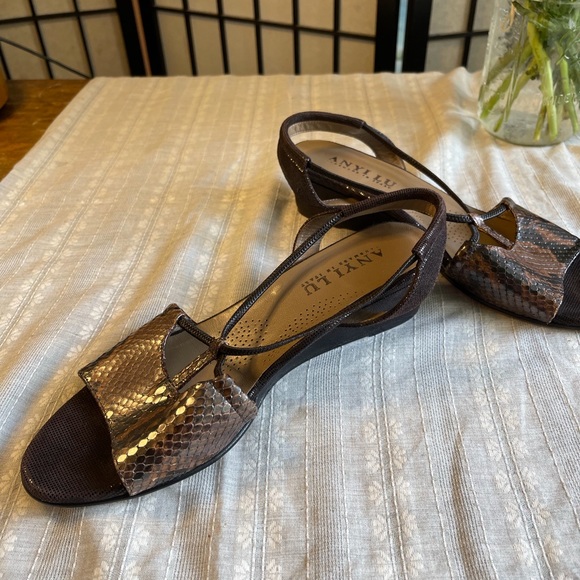 ANYI LU Snake Skin Sandals - Picture 4 of 5